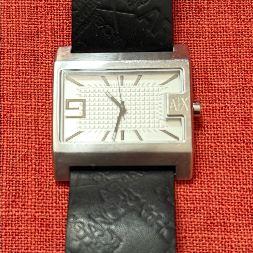 Armani Exchange, Silver Rectangular Dial Watch, M… - image 8